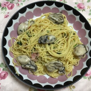 牡蠣のペペロンチーノパスタ